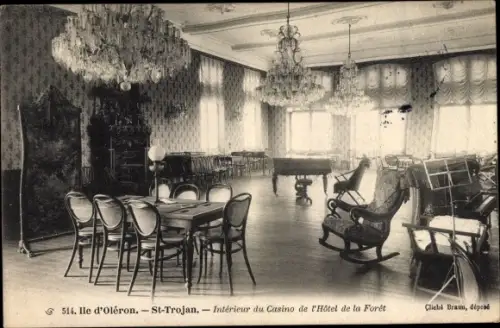 Ak Saint Trojan les Bains Ile d’Oléron Charente Maritime, Interieur du Casino de l'Hotel de la Foret