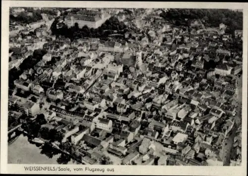 Ak Weißenfels an der Saale, Weißenfels/Saale, vom Flugzeug aus