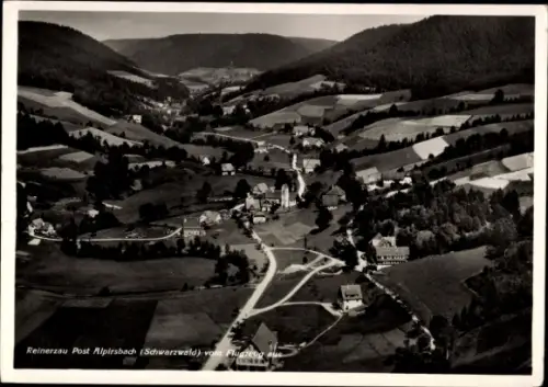 Ak Reinerzau Alpirsbach im Schwarzwald, Reinerzau Post Alpirsbach (Schwarzwald), Luftaufnahme vom