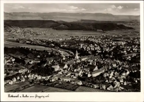 Ak Rottweil am Neckar,  Luftaufnahme, Stadtpanorama