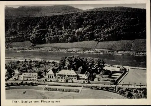 Ak Trier an der Mosel, Fliegeraufnahme, Stadion