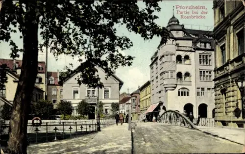 Ak Pforzheim im Schwarzwald, Rossbrücke