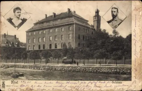 Ak Hansestadt Kiel, Schloss, Prinz Heinrich von Preußen, Irene von Hessen-Darmstadt