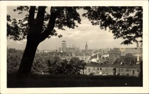 Foto Ak Gdańsk Danzig, Blick vom Bischofsberg
