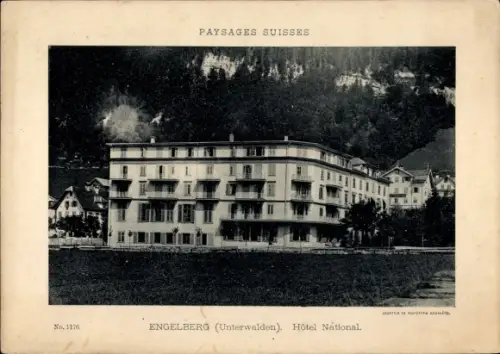 Ak Engelberg Kanton Obwalden Schweiz, Hotel National