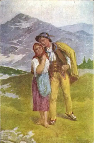 Künstler Ak Wieniawski, K., Jontek und Halka