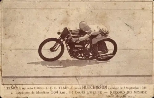 Ak Motorrennsport, Motorradfahrer, Rennfahrer, Hutchinson