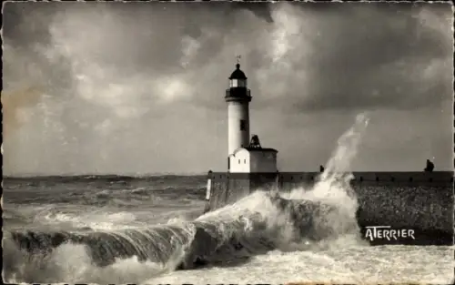 Ak Le Tréport Seine Maritime, Leuchtturm