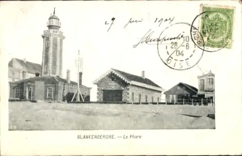 Ak Blankenberge Westflandern, Le Phare