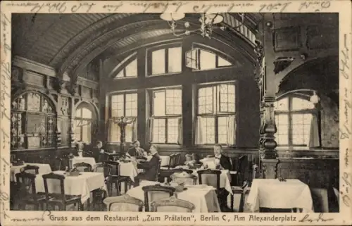 Ak Berlin Mitte, Restaurant Zum Prälaten, Alexanderplatz