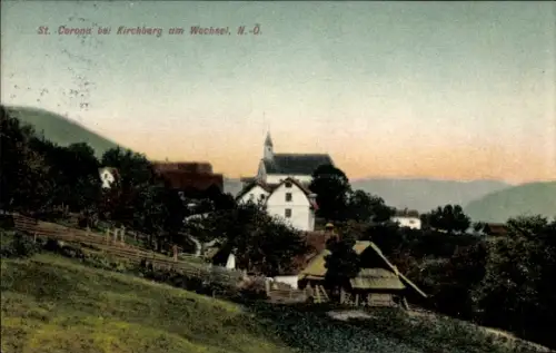 Ak St Corona am Wechsel in Niederösterreich, Teilansicht