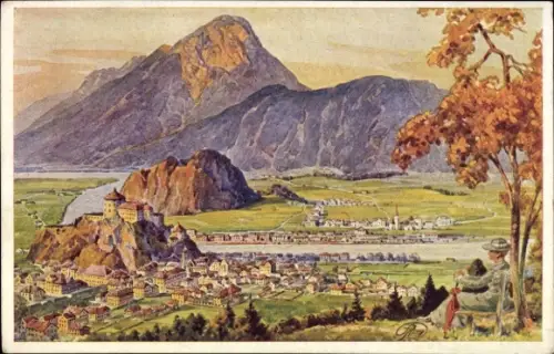 Ak Kufstein in Tirol, Panorama vom Duxerköpfl aus gesehen
