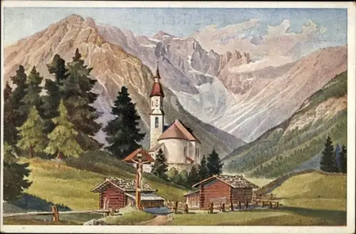 Ak Obernberg am Brenner Tirol, Tribulaun bei Gries