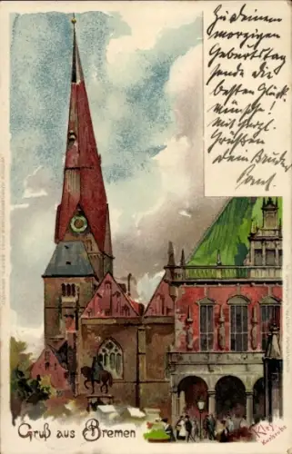 Künstler Litho Kley, Heinrich, Hansestadt Bremen, Liebfrauenkirche