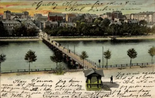Ak Kiel, am kleinen Kiel, Brücke