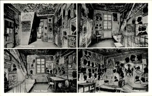 Studentika Ak Heidelberg, Alte Universität, Karzer: Haupteingang, Villa Drall, Palais Royal