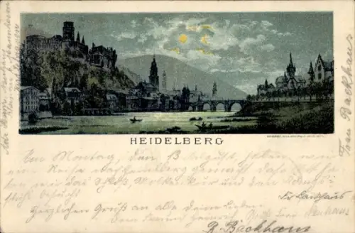 Ak Heidelberg am Neckar, Brücke