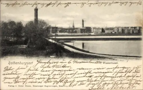 Ak Hamburg Mitte Rothenburgsort, Wasserkunst
