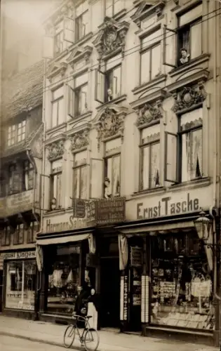 Foto Ak Hannover, Marktstraße 36, Buchbinderei Ernst Tasche, Hermann Salomon, Ansichtskartengeschäft