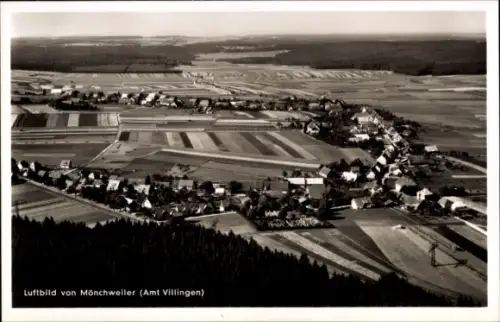 Ak Mönchweiler im Schwarzwald,  Amt Villingen, Luftbild