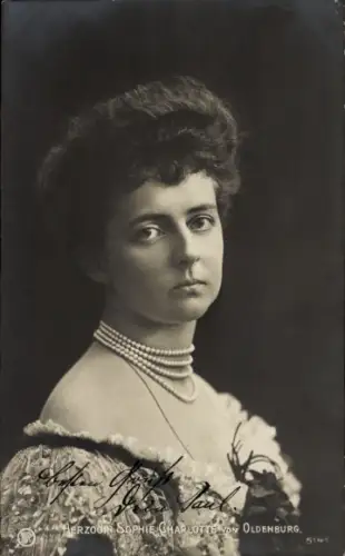 Ak Sophie Charlotte von Oldenburg, Ehefrau Eitel Friedrich von Preußen