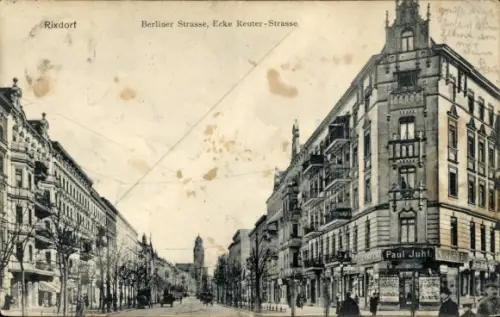 Ak Berlin Neukölln Rixdorf, Berliner Straße, Reuter-Straße