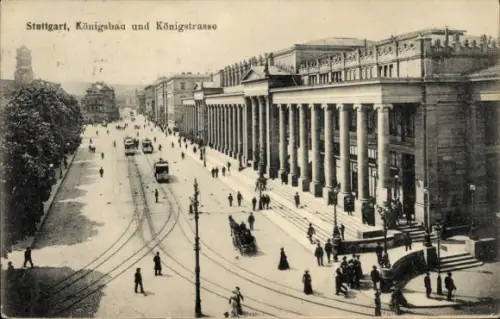 Ak Stuttgart in Württemberg, Königsbau, Königstraße