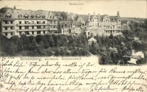 Ak Schömberg im Schwarzwald Württemberg, Sanatorium
