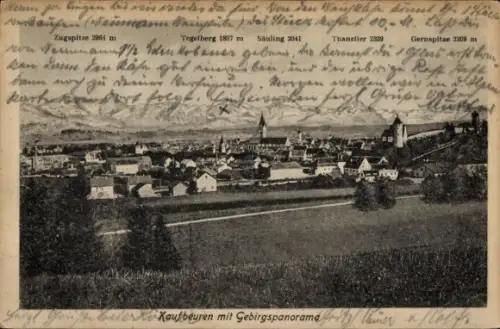 Ak Kaufbeuren an der Wertach in Schwaben, Gesamtansicht