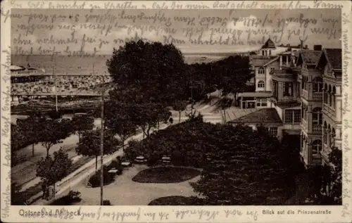 Ak Ostseebad Ahlbeck Heringsdorf auf Usedom, Blick auf die Prinzenstraße
