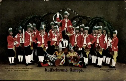 Ak München, Reifschwung Gruppe, Aufnahme von Gebr. Ostermayer, Schäfflertanz