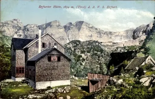 Ak Maurach Eben am Achensee Tirol, Erfurter Hütte, Erfurter Hütte, 1834 m, Tirol, d. A.V.S. Erfur