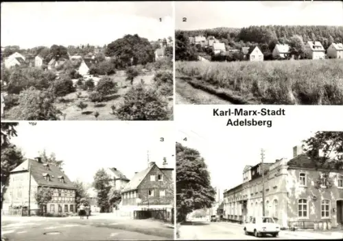 Ak Adelsberg Chemnitz, Totale, Schösserholz, Balzacweg, Kulturhaus