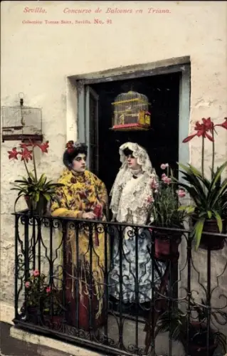 Ak Sevilla, Andalucía, Concurso de Balcones en Triana