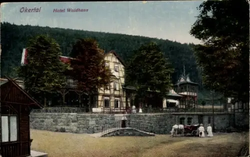 Ak Oker Goslar am Harz, Okertal,  Hotel Waldhaus