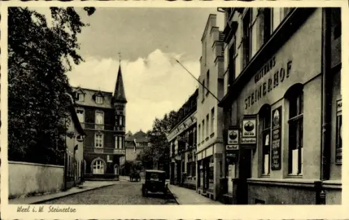 Ak Werl im Kreis Soest Nordrhein Westfalen, Steinertor, Gasthaus Steinerhof
