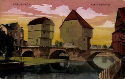 Ak Bad Kreuznach an der Nahe, Mahebrücke