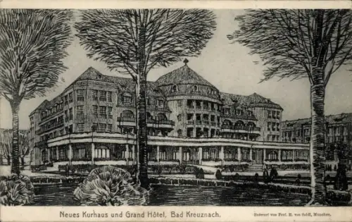 Ak Bad Kreuznach an der Nahe, Neues Kurhaus, Grand Hôtel