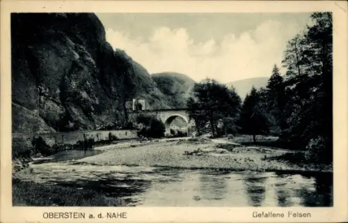 Ak Oberstein an der Nahe,  Gefallene Felsen