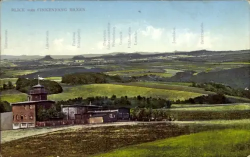 Ak Maxen Müglitztal in Sachsen, Berg Finckenfang, Panorama