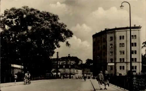Ak Glauchau in Sachsen, Blick zum Leipziger Platz