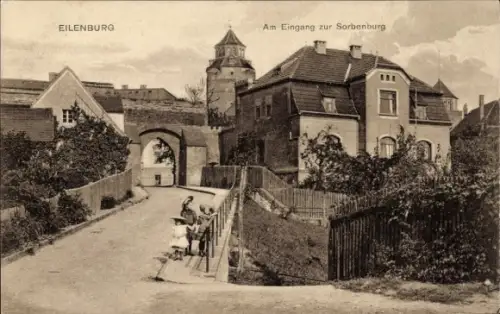 Ak Eilenburg an der Mulde Sachsen, Am Eingang zur Sorbenburg