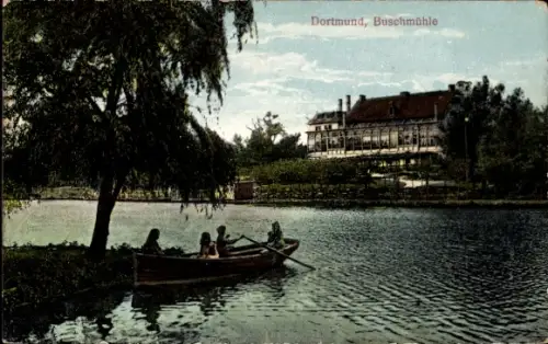 Ak Dortmund, Blick auf die Buschmühle Gondelteich