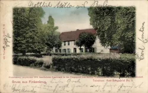 Ak Finkenkrug Falkensee im Havelland,  Laubwald (Umgebung von Berlin), Vorort, Verlag Jang Berlin