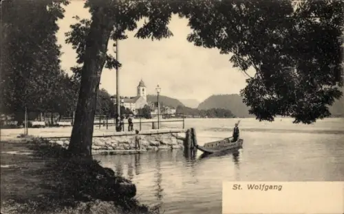 Ak St. Wolfgang am Wolfgangsee Oberösterreich, Uferpartie