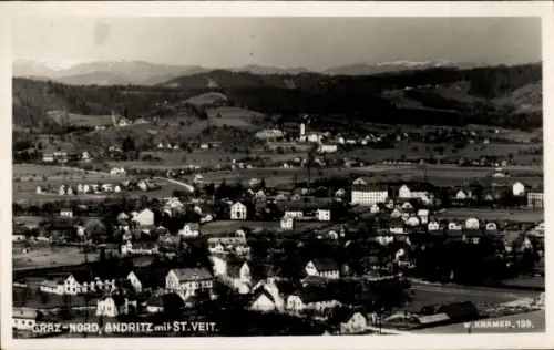 Ak Graz Steiermark, Gesamtansicht, Andritz mit Sankt Veit