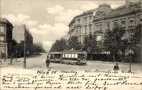 Ak Hamburg Hohenfelde, Buchtstraße, Straßenbahn