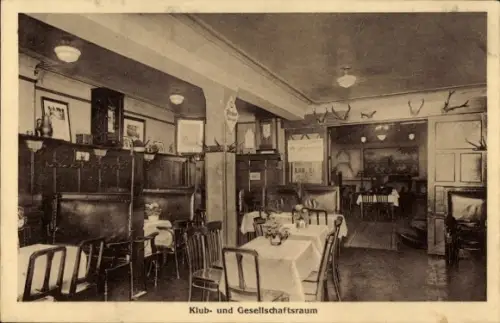 Ak Hamburg Hohenfelde, Hohenfelder Schäferhütte, Klubraum und Gesellschaftsraum