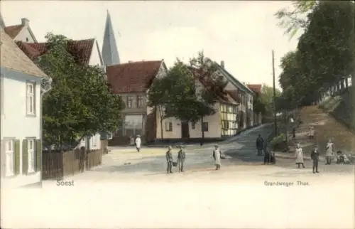 Ak Soest in Nordrhein Westfalen, Grandweger Tor, Anwohner