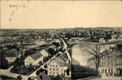 Ak Brand Erbisdorf Sachsen, Panorama, Buchbinderei Georg Hamann